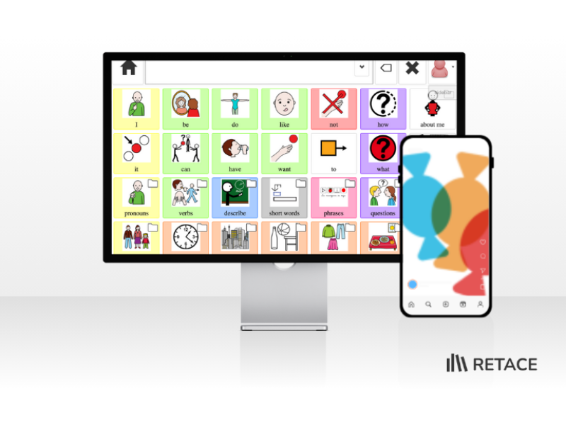 Tela com uma prancha construída no app e logo.